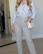 Pantalón de vestir de tiro alto para todas las tallas