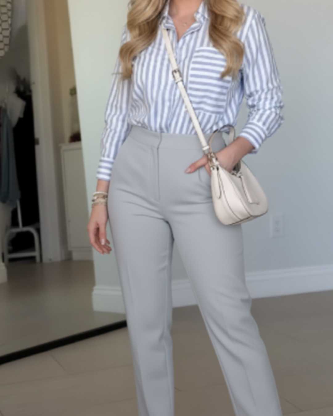 Pantalón de vestir de tiro alto para todas las tallas