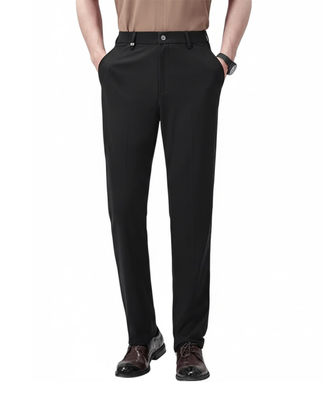 Pantalones de Traje Elásticos de Elegancia que Refresca Para Hombre