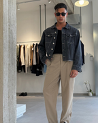 Chaqueta Vaquera Recortada de Estilo Urbano