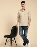 Camisa de Lino y Algodón para Hombre