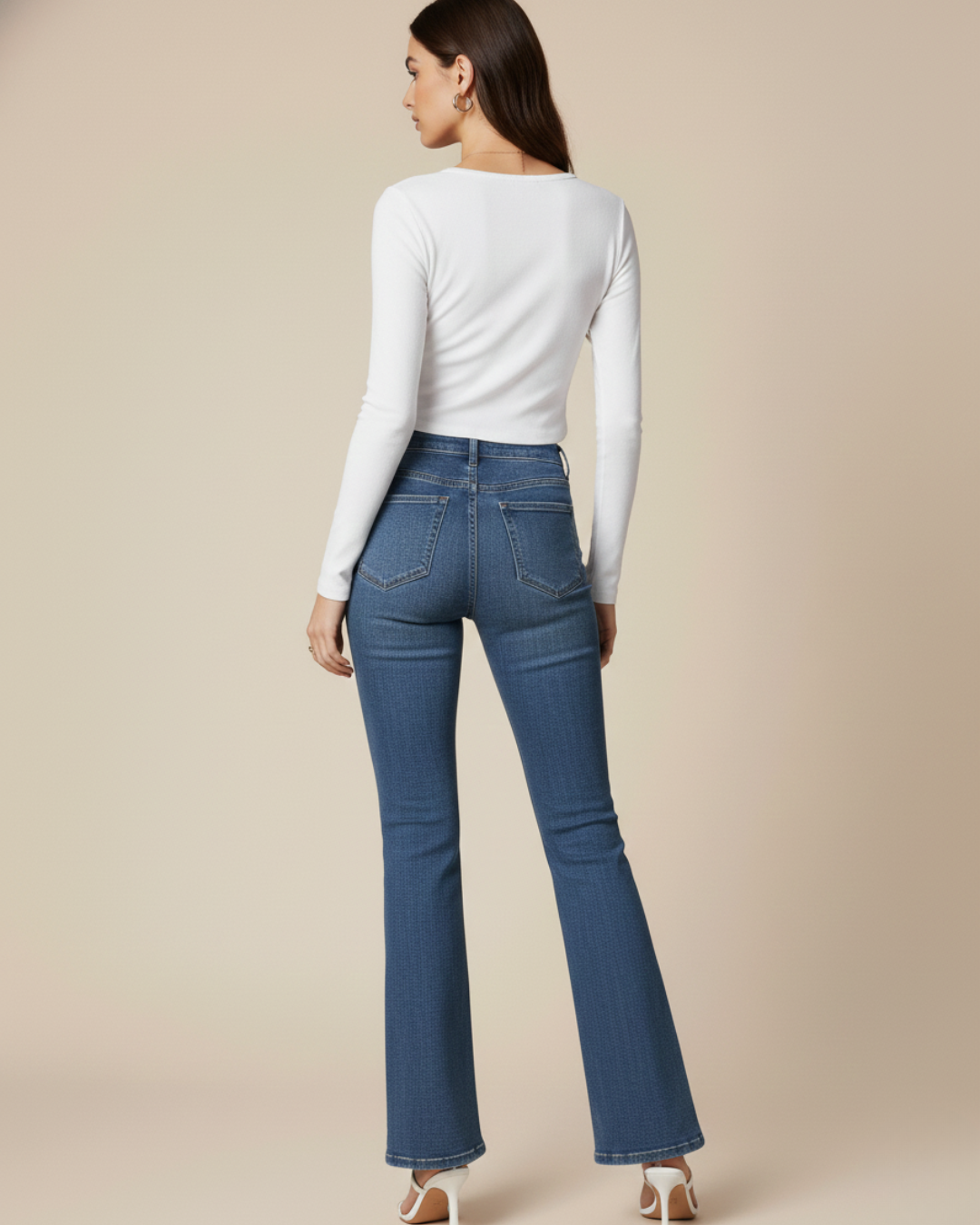 Pantalón faja de corte acampanado para mujer®