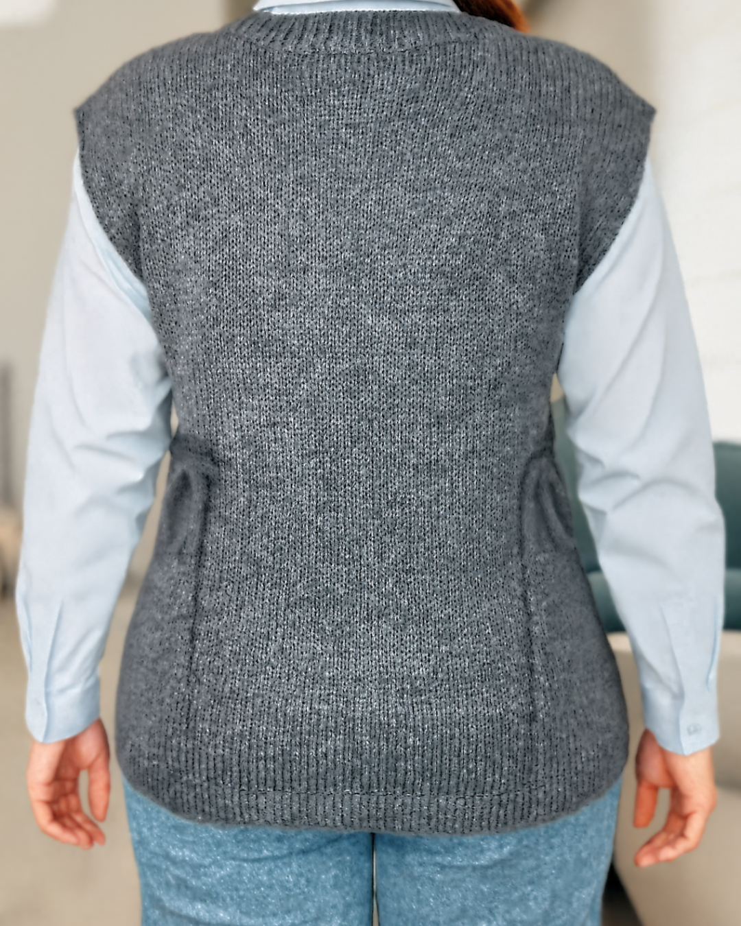 Chaleco de Punto con Ajuste Personalizado para Mujer