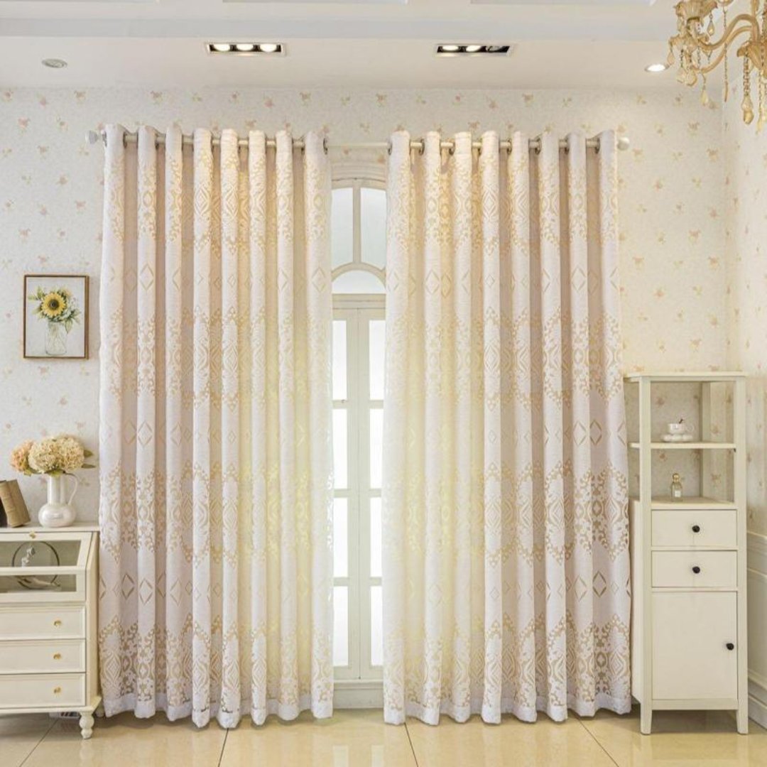 Cortina Doble de Tejido Grueso con Bloqueo de la Luz y Diseño Moderno (Dimensiones 265 cm largo x 166 cm ancho)®