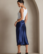 Falda Clásica de Seda para Mujer