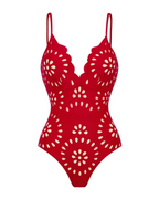 Traje de baño de Flores con falda acampanada