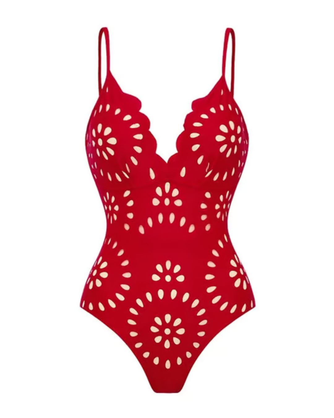 Traje de baño de Flores con falda acampanada