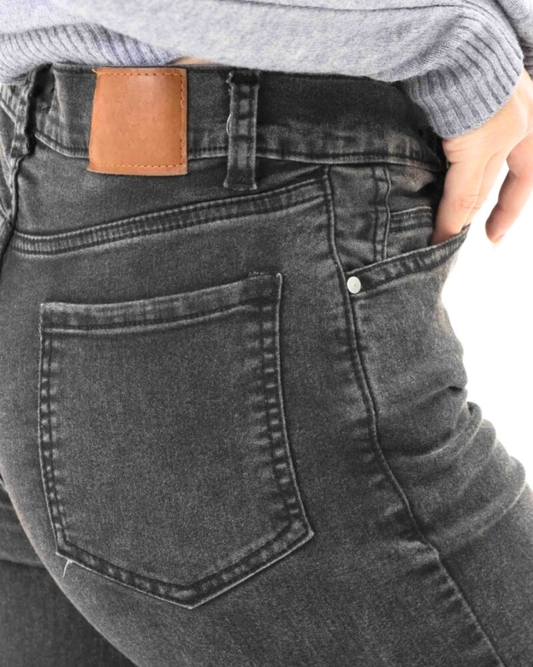 Pantalón Casual de Tiro Medio con Múltiples Bolsillos y Pierna Ancha