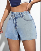 Short asimétricos con cintura alta