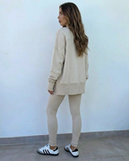 Conjunto Deportivo de Suéter Holgado y Pantalón para Mujer