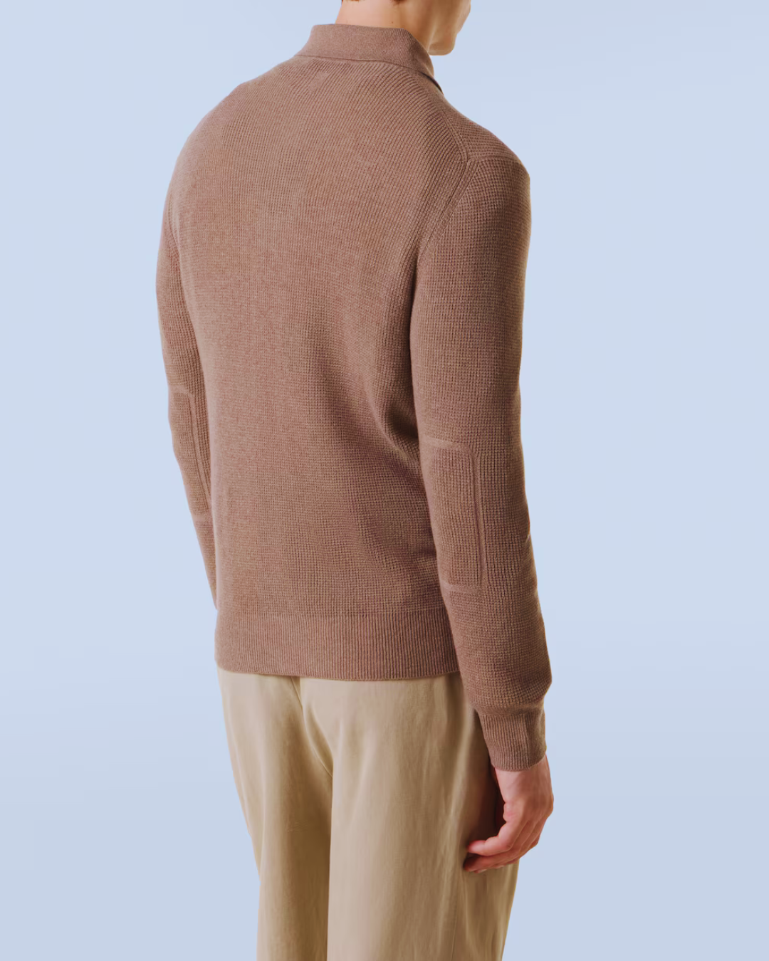 Polo de mangas largas en punto para hombre