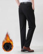 Pantalones con forro de felpa elástica para hombre