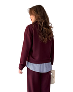 Conjunto Elegante con Efecto Doble Capa y Pantalón Recto®