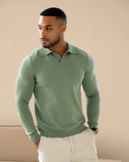 Polo de Manga Larga Suave y Transpirable para Hombre®