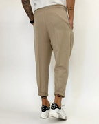 Pantalón casual con bolsillos y cintura de cordón ajustable para Hombre