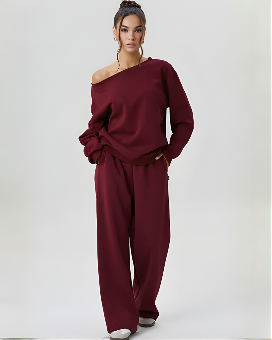 Conjunto Holgado de Dos Piezas con Tejido Suave para Mujer®