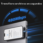 Cable de Carga Magnético con Carga Rápida y sin Enredos tipo C (OFERTA 2X1)