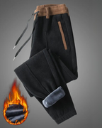 Pantalones jogger informales para hombre con forro polar