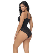 Body moldeador de una pieza en encaje sin mangas y con tirantes finos para mujer®