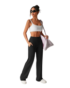 Pantalón de Pierna Recta y Cintura Alta para Mujer®