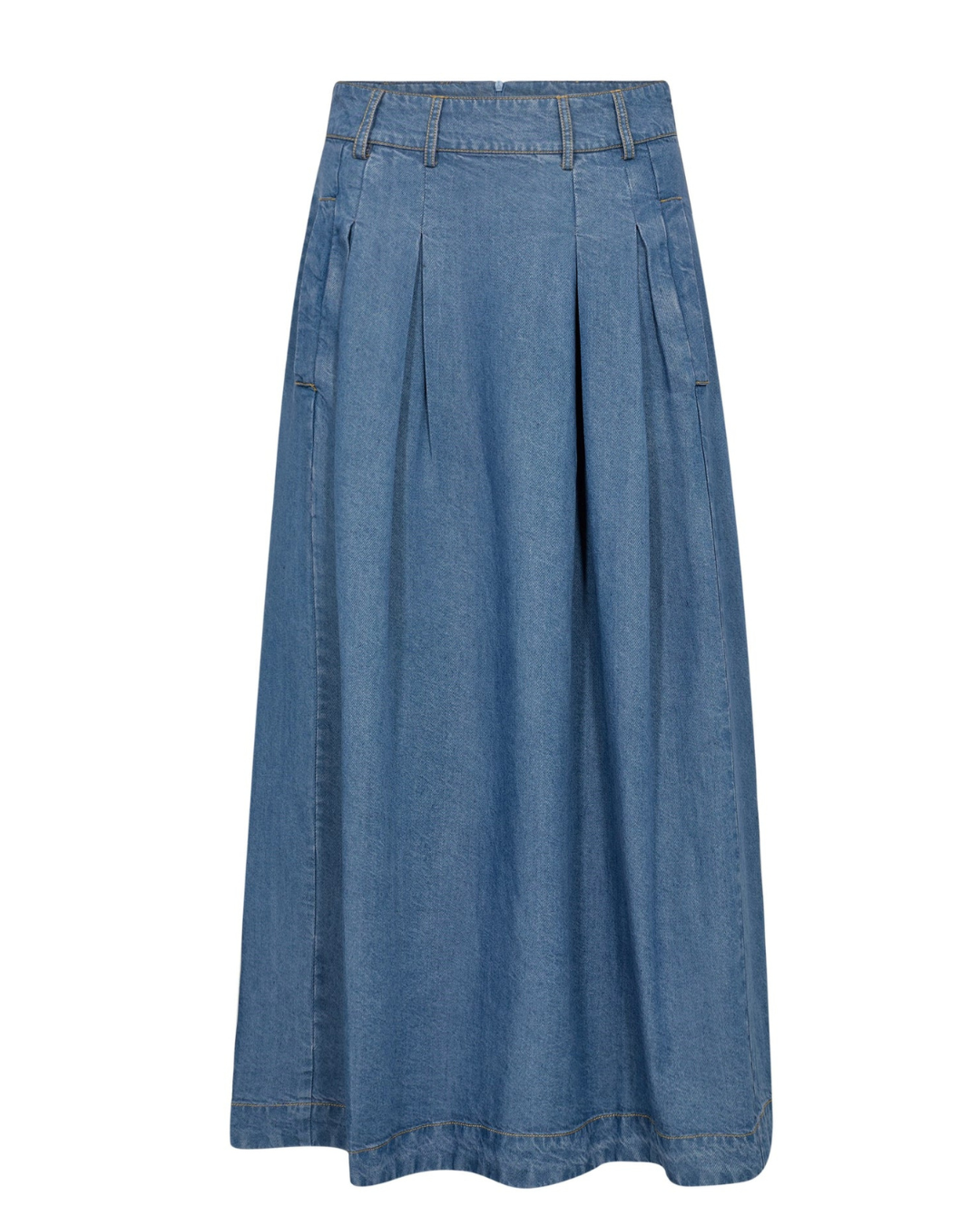 Falda Plizada de Mezclilla