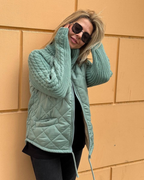 Chaqueta casual de manga larga con cremallera para mujer