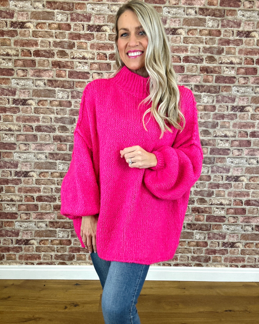 Jersey de punto grueso con cuello alto unisex®