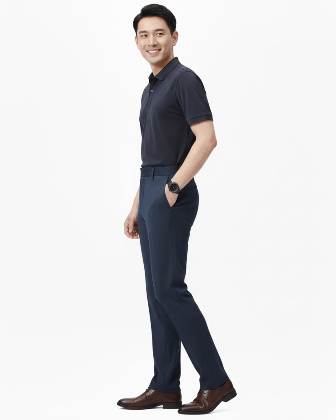 Pantalones de Traje Elásticos de Elegancia que Refresca Para Hombre