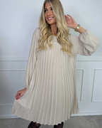 Vestido plisado con brillo®