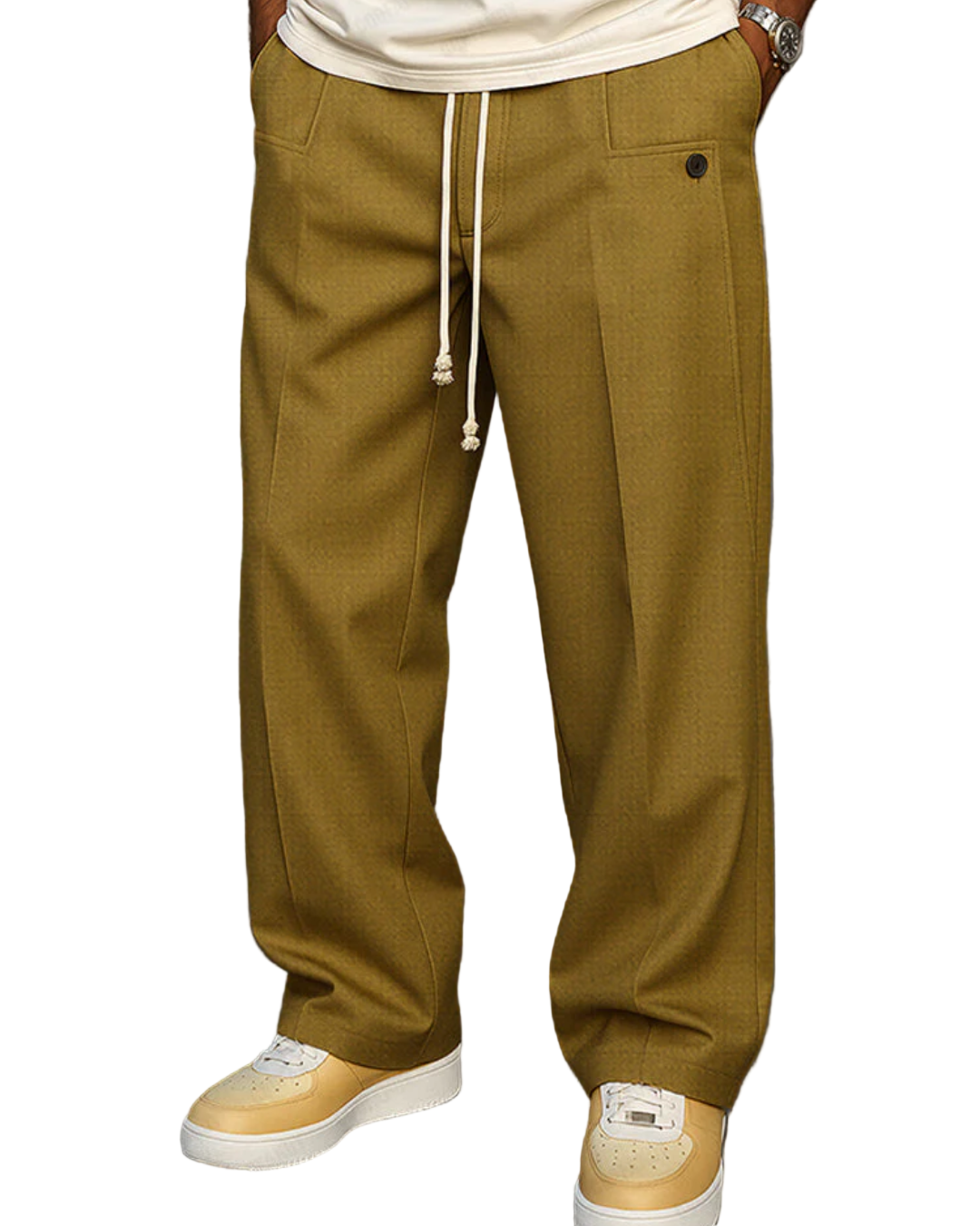 Pantalones elegantes para hombre con estilo sastrería con cordón®