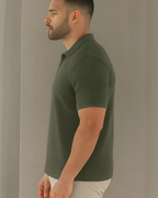 Camisa Polo con Tejido Acanalado para Hombre