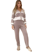 Conjunto de Punto Atemporal de 2 Piezas para Mujer