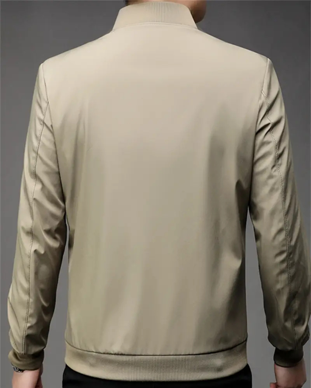 Chaqueta con cuello en V y Cremallera para Hombre
