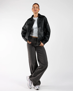 Chaqueta De Cuero De Alta Calidad y Comodidad Para Mujer