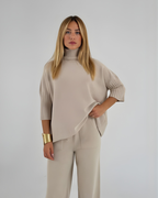 Conjunto de Punto Cuello Alto Para Mujer