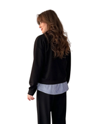 Conjunto Elegante con Efecto Doble Capa y Pantalón Recto®