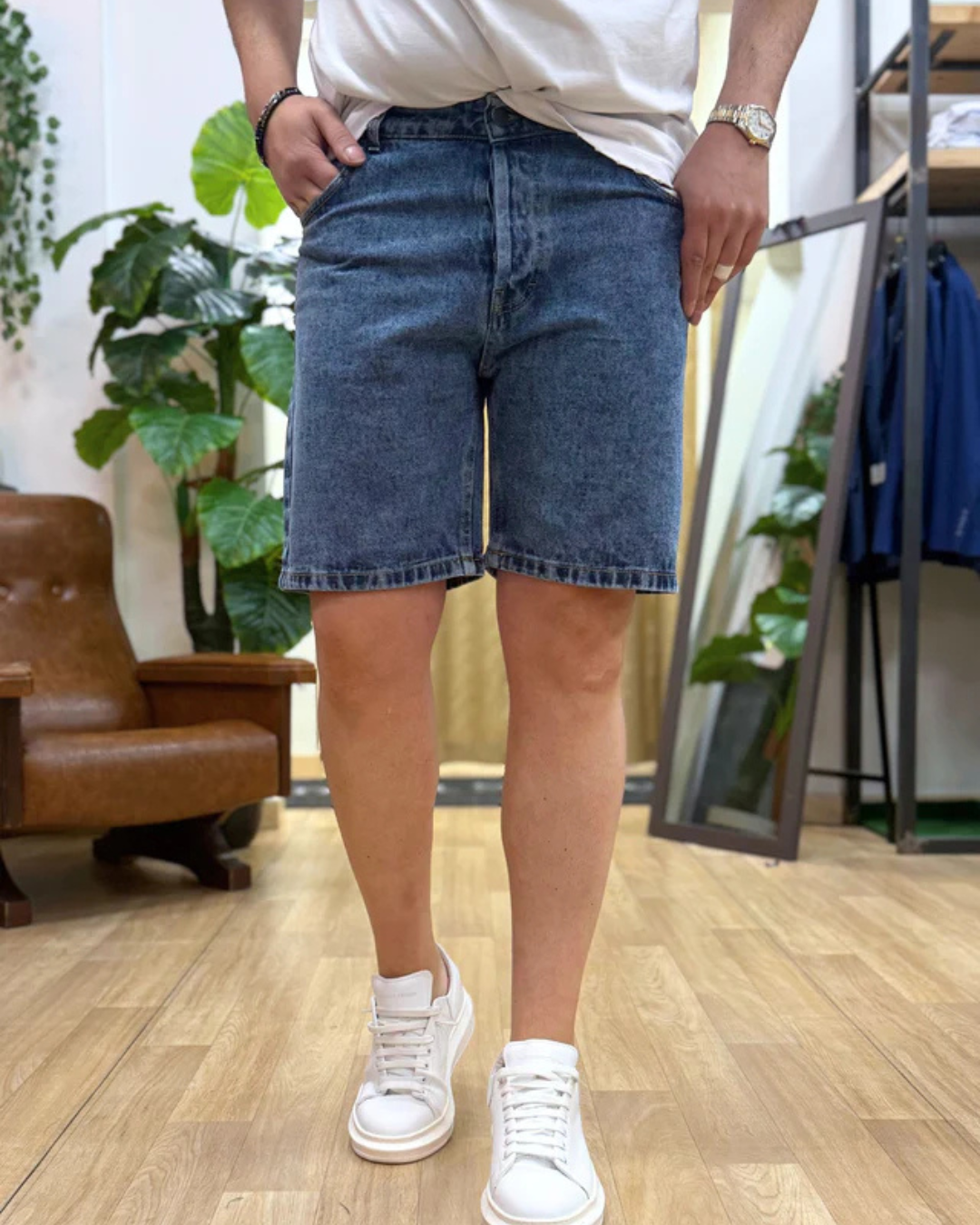 Bermudas jean con estilo urbano