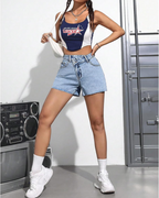 Short asimétricos con cintura alta