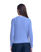 Jersey de Punto Trenzado en Mezcla de Lana para mujer