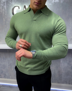 Polo de Manga Larga Suave y Transpirable para Hombre®