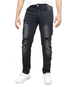 Jeans Elásticos con Diseño Rasgado de Ajuste Moderno Para Hombre®