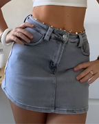 Falda Short de Mezclilla