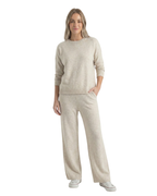 Conjunto de punto suave y casual para mujer