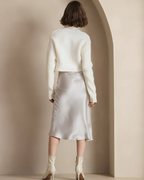 Falda Clásica de Seda para Mujer