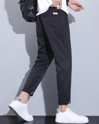 Pantalón Casual Unicolor Hombre con Bolsillos Laterales