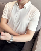 Polo de Hombre de Gran Elasticidad, Ligero, Suave y Resistente a las Arrugas en Color Liso®