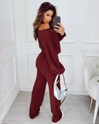 Conjunto Holgado de Dos Piezas con Tejido Suave para Mujer®