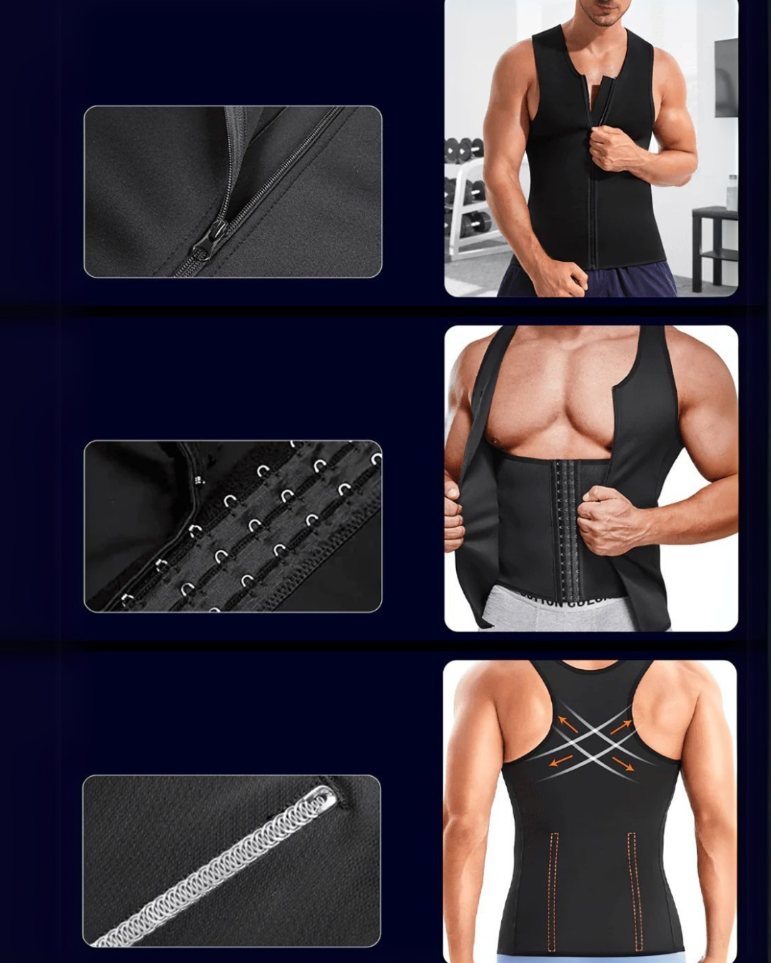 Chaleco de hombre de doble compresión®