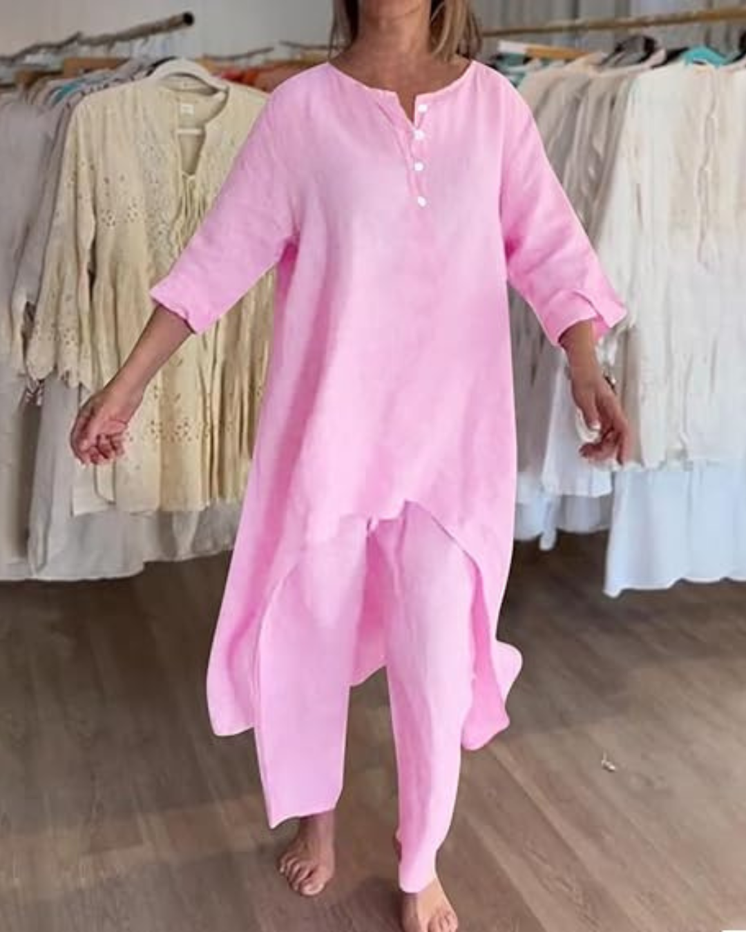 Conjunto Casual de Lino para Mujer Estilo Natural®