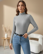 Body Ceñido Manga Larga con Cuello Alto®